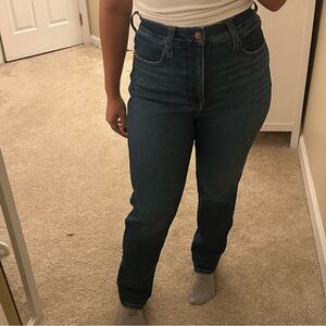 Madewell Women's Stovepipe Straight Leg Jeans - Dark Blue